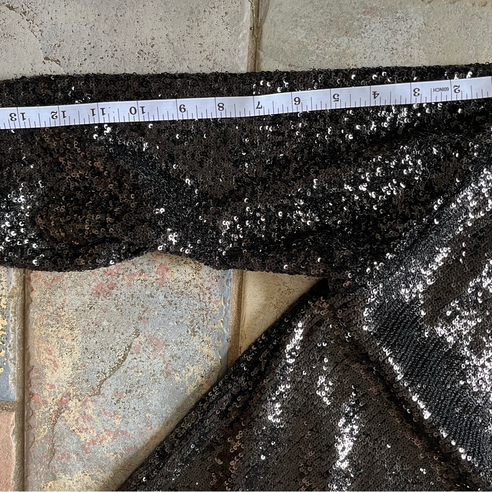 A.L.C. Black Sequin Zoey Boat Neck Fun Shimmer Sparkle Party Blouse Top Size 0 - Picture 12 of 12
